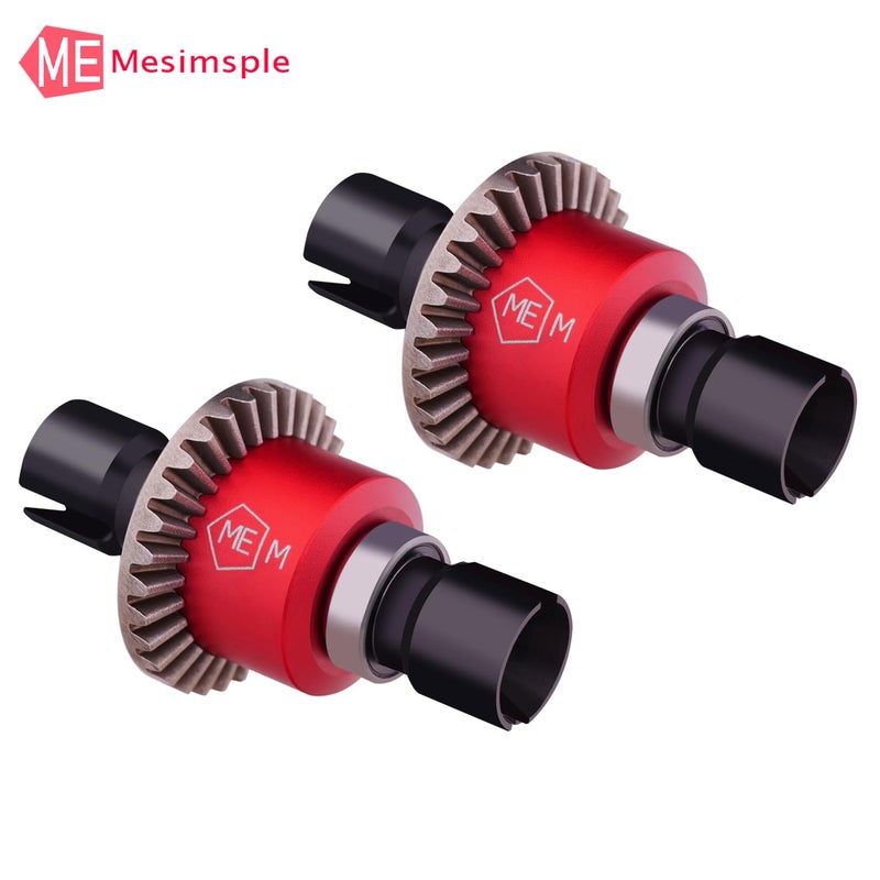Mesimsple 2 قطعة Alum H16BM ترس تفاضلي أمامي وخلفي لـ MJX Hyper go 1/16 H16BM H16207 16208 16209 16210 H16 1/14 14301 14302 14209 14210 H14BM سلسلة ترقيات الجزء الأحمر - Image 3